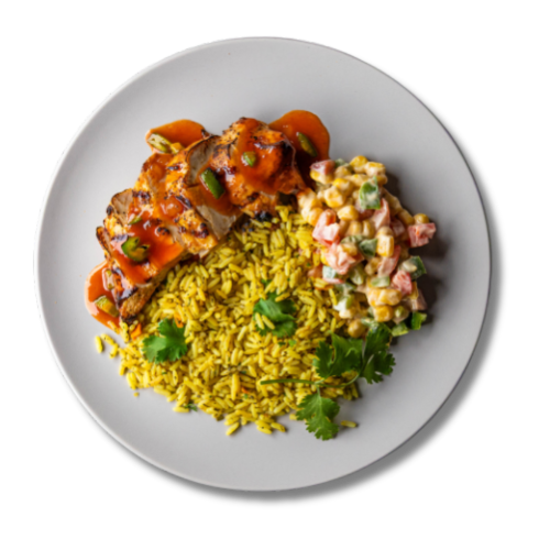 Jalapeno Peach Grilled Chicken Balanced
